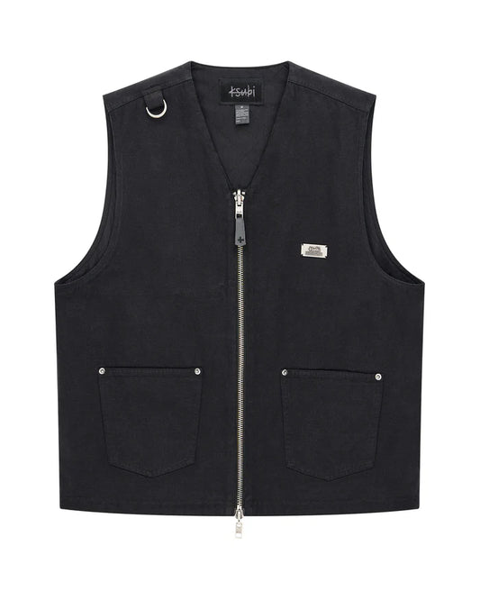 The Battler Vest Black is a reversible padded vest
