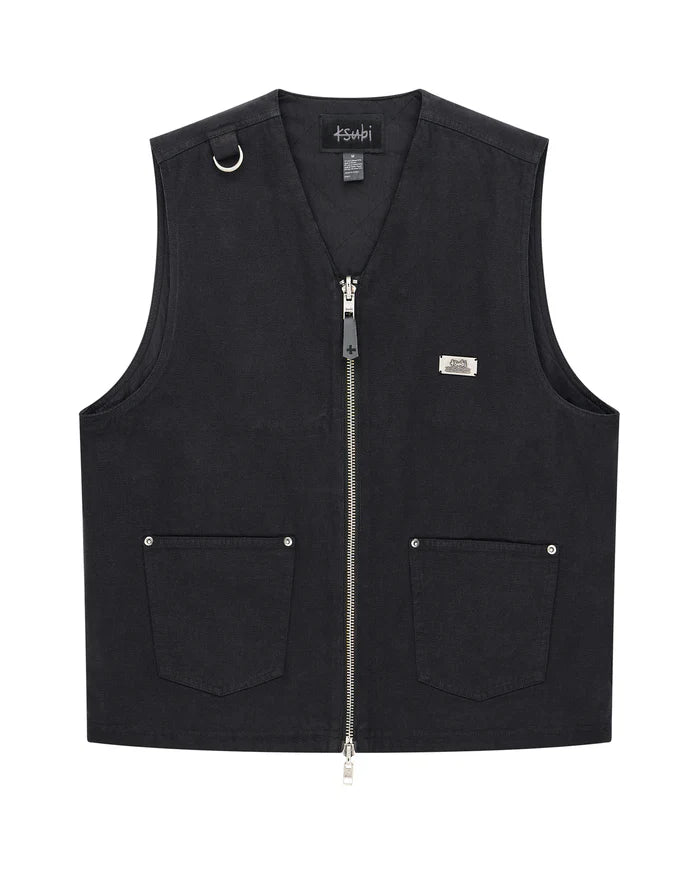 The Battler Vest Black is a reversible padded vest