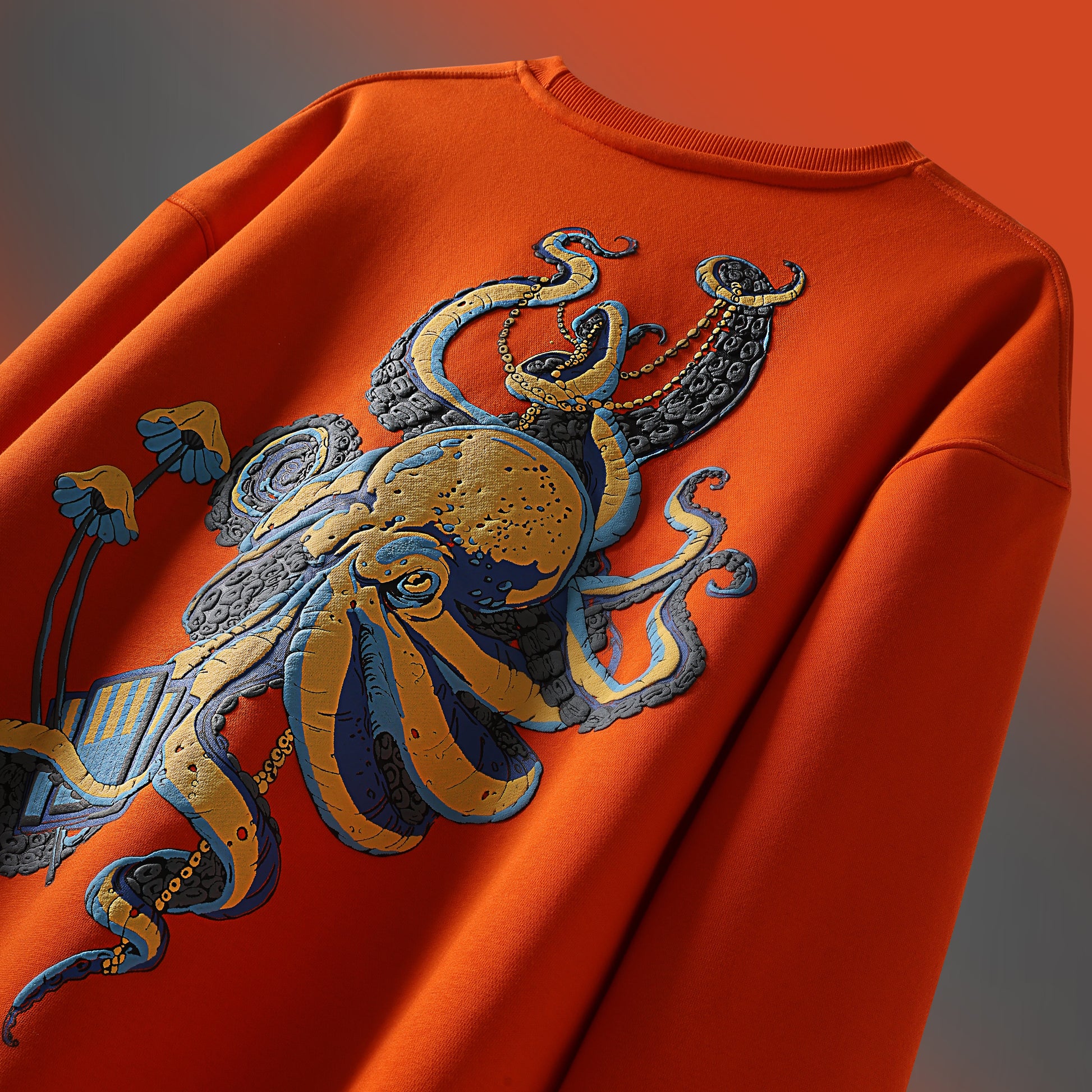 OCTOPUS VULGARIS ORANGE SWEATSHIRT