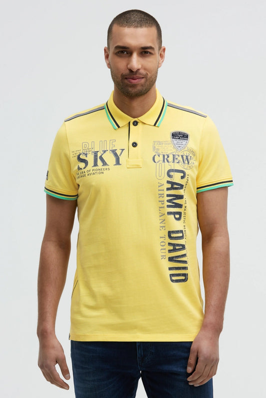 The polo boasts cotton pique polo shirt