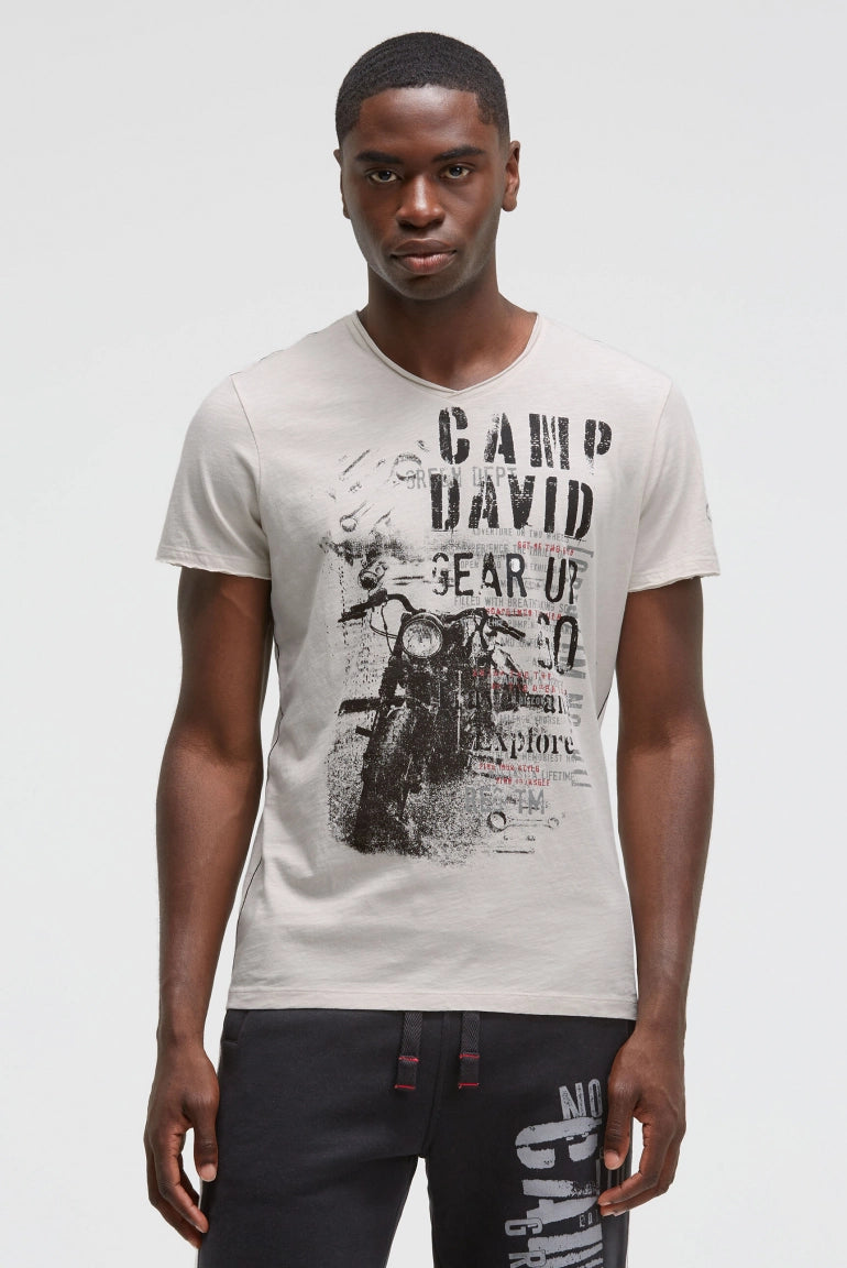 casual T-shirt from CAMP DAVID Riding the World-inspired